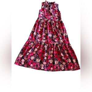 Sugarlips Sleeveless Floral Tiered Maxi Dress Women's Size XS V-neck Pockets